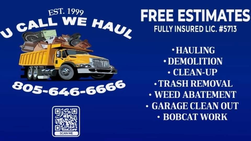 U Call We Haul professional hauling and junk removal